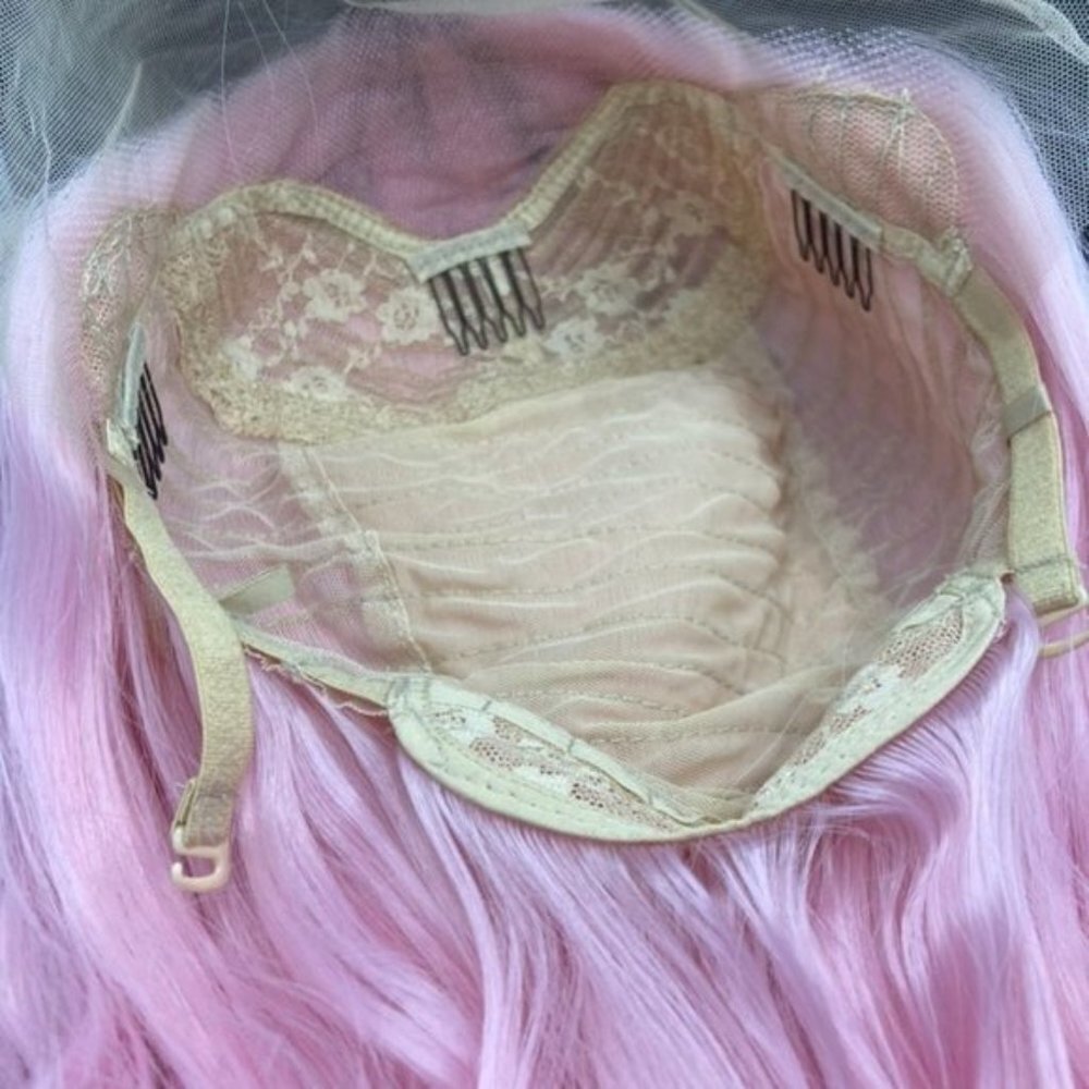 Light Pink Wig Lace Front Wig - Picture 9 of 9